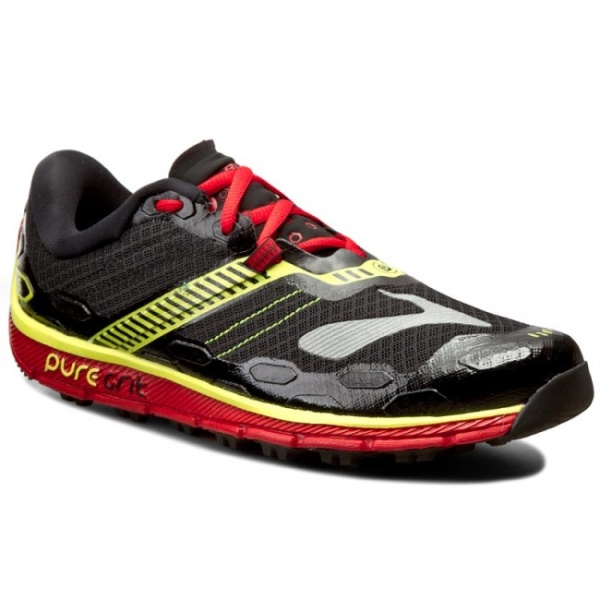 110239 1D 070  Brooks Pure Grit 5 (Black/Nightlife/High Risk Red)