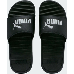 371023-01 Puma Cool Cat Slides (Black/White)