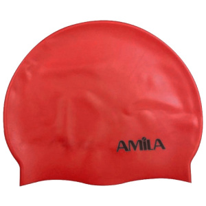 47014 Amila Silicon Swim Cap (red)