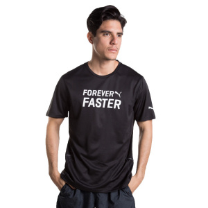 512690 01 Puma Running Logo S/S Tee Ανδρική μπλούζα μακό