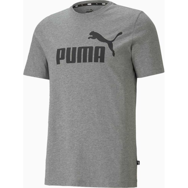 586666-03 Puma Logo Tee (Puma Grey)