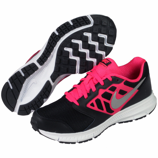 685167 001 Nike Downshifter 6 GS/PS (black/pink/white)
