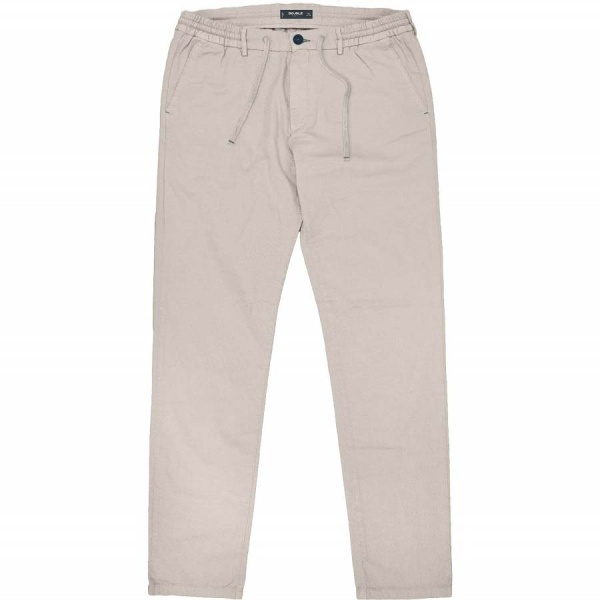 CP-235 Chinos Pants With Elastic Rib Waistband Special Fabric (Beige)