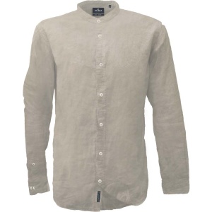 GS-517A Double  Linen Mao Collar Shirts (Μεγάλα μεγέθη) (Beige)