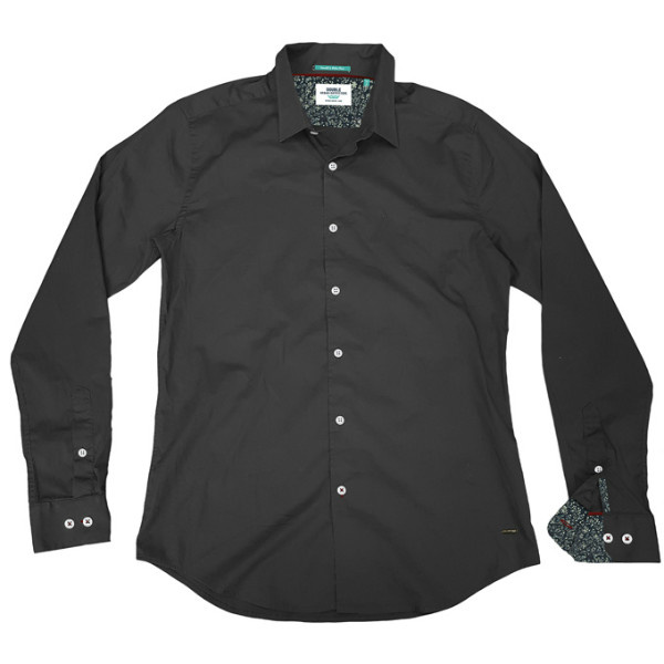 GS-482S Double Shirt Slim Line Χρώμα Μαύρο