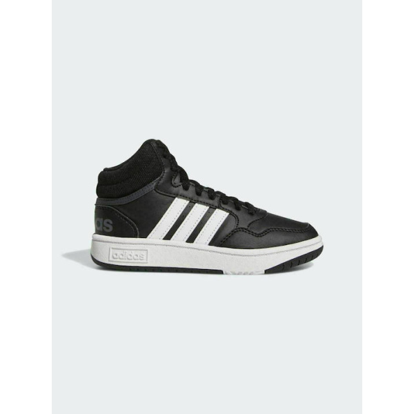 GW0402 Adidas Hoops 3.0 Mid (Mid Core Black / Cloud White / Grey Six)