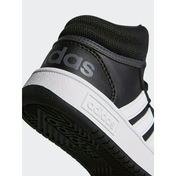 GW0402 Adidas Hoops 3.0 Mid (Mid Core Black / Cloud White / Grey Six)