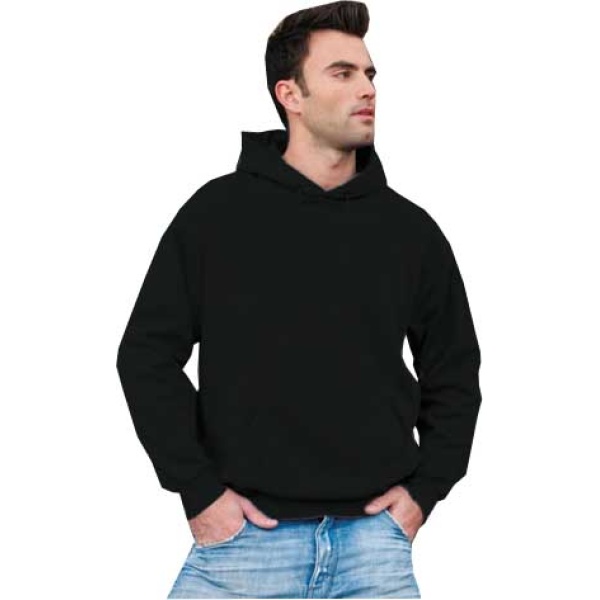 SWP-280 Keya Unisex Hooded Sweatshirt Χρώμα Μαύρο