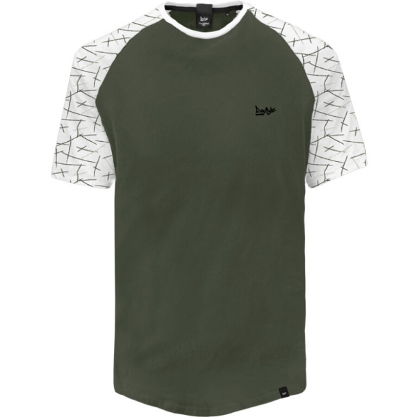 TS-205 Double Men’s Graphic Print T-Shirt (Green-White)