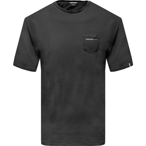 TS-249A Double T-Shirts With Chest Pocket  (Μεγάλα μεγέθη) (Black)