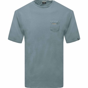 TS-249A Double T-Shirts With Chest Pocket  (Μεγάλα μεγέθη) (Stone Blue)