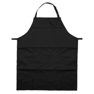 Apron 03 Ποδιά Μαγείρων μακριά με στηθούρι Χρώμα Μαύρο