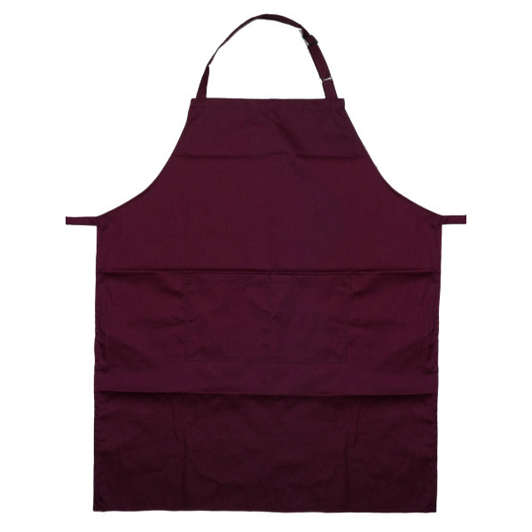 Apron 03 Ποδιά Μαγείρων μακριά με στηθούρι Χρώμα Μπορντώ