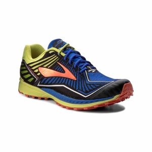 110235 1D 445 Brooks Mazama (Electric Brooks blue/Lume Punch/Chery tomato)