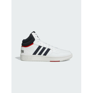 GY5543 Adidas Hoops 3.0 Mid (Cloud White / Legend Ink / Vivid Red)