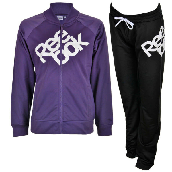 S49444 Reebok Tricot Tracksuit (purple slate/black)