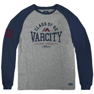 TS-111 Double T-shirt Raglan Peach Finish (grey/navy)