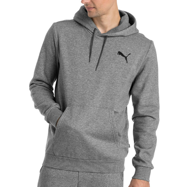 851744 03 Puma Fleece Hoodie (grey melange)