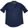 GS-483SVA Double Shirt Mao Collar Slim Line (μεγάλα μεγέθη) Χρώμα Μαύρο