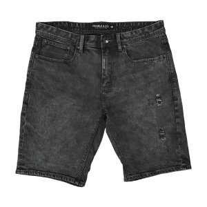MJS-19VA Double Denim Shorts (μεγάλα μεγέθη)(denim black)