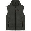 MFT-15  Double Full Zip Sleeveless Polar Fleece With Collar (Khaki)