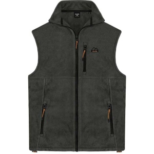 MFT-15  Double Full Zip Sleeveless Polar Fleece With Collar (Khaki)
