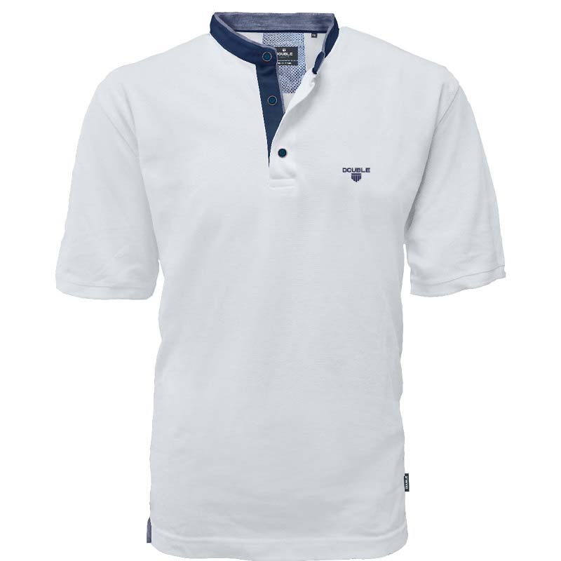 PS-265VA  Polo Pique Mao Collar (White)