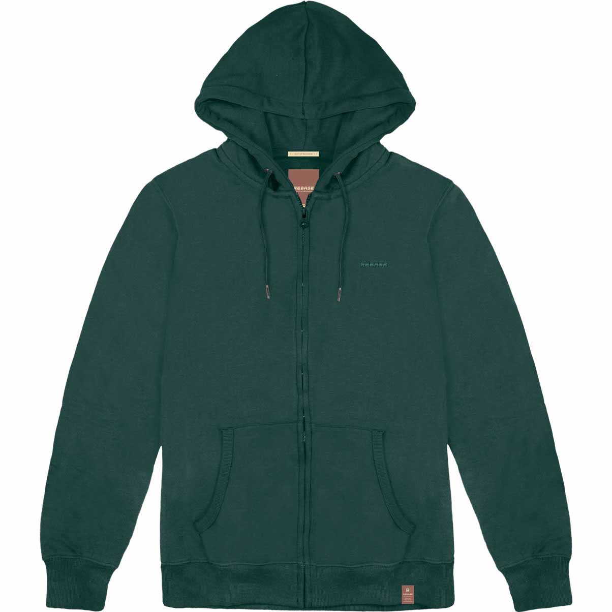RMTOP-78 Rebase Brushed Fleece Full Zip Hoodie (Forest Green)
