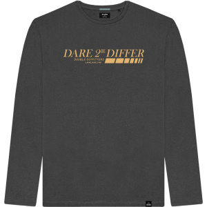 TS-237VA Double Round Neck Graphic Print (Μεγάλα μεγέθη) (Anthracite)