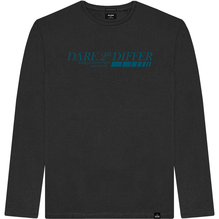 TS-237A Double Round Neck Graphic Print (Black)