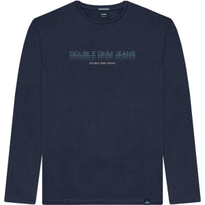TS-237VA Double Round Neck Graphic Print (Μεγάλα μεγέθη) (Navy)