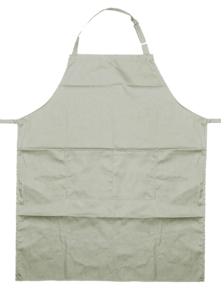 Apron 03 Ποδιά Μαγείρων μακριά με στηθούρι Χρώμα Μπεζ