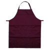 Apron 03 Ποδιά Μαγείρων μακριά με στηθούρι Χρώμα Μπορντώ