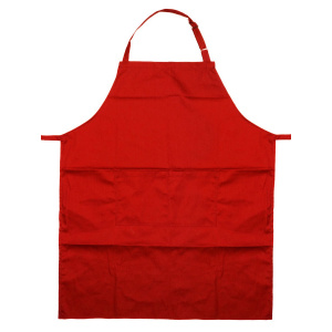 Apron 03 Ποδιά Μαγείρων μακριά με στηθούρι Χρώμα Κόκκινο