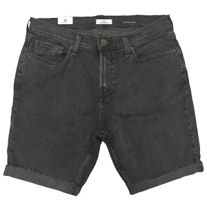 MJS-14VA 18 Double Ανδρική βερμούδα τζην (μεγάλα μεγέθη) Χρώμα Μαύρο