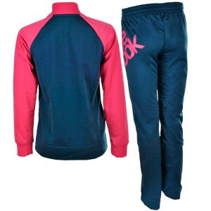 S49448 Reebok Tricot Tracksuit (charged pink/park denim)