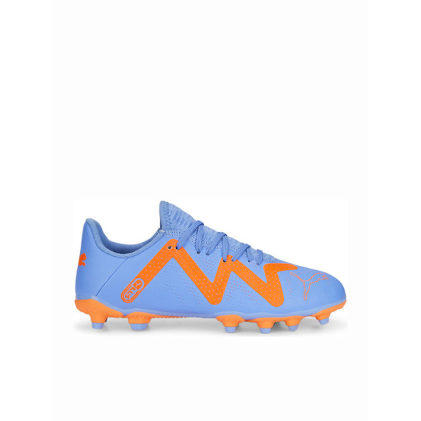 107199-01 Puma Παιδικά Ποδοσφαιρικά Παπούτσια Jr Future Play Fgag με Τάπες Μπλε