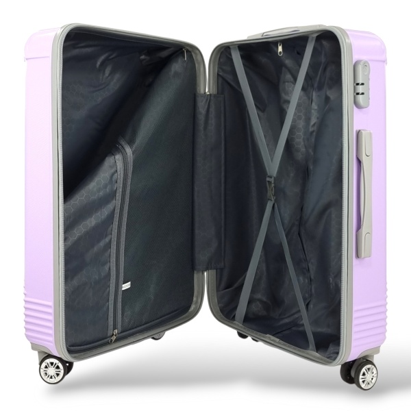 PS6001-set3-lila Σετ βαλίτσες 3 Τεμαχίων