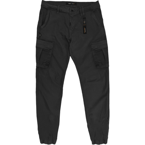 CCP-416 Double Cargo Pants With Elastic Tape Hem Black