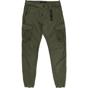 CCP-416 Double Cargo Pants With Elastic Tape Hem Khaki