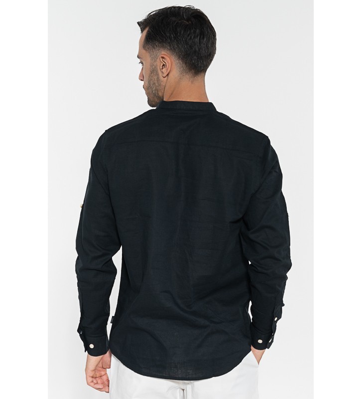 GS-591A Double Shirts Mao Collar (Μεγάλα Μεγέθη) Black GS-591A Double Shirts Mao Collar (Μεγάλα Μεγέθη) Black