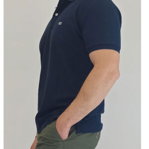 PS-32SA Double Polo Pique Mao Collar (Μεγάλα Μεγέθη) Navy