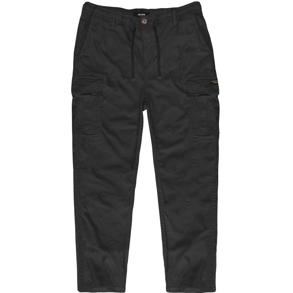 CCP-415 Double Cargo Pants With Elastic Waistband Black