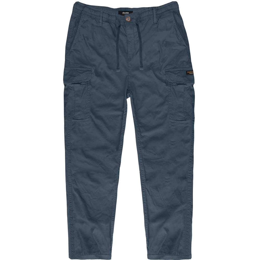 CCP-415 Double Cargo Pants With Elastic Waistband Stone Blue