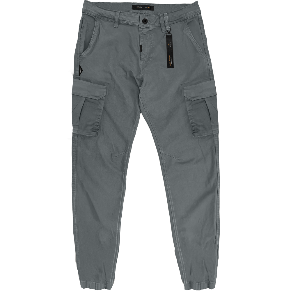 CCP-416A Double Cargo Pants With Elastic Tape Hem (Μεγάλα Μεγέθη) Cement