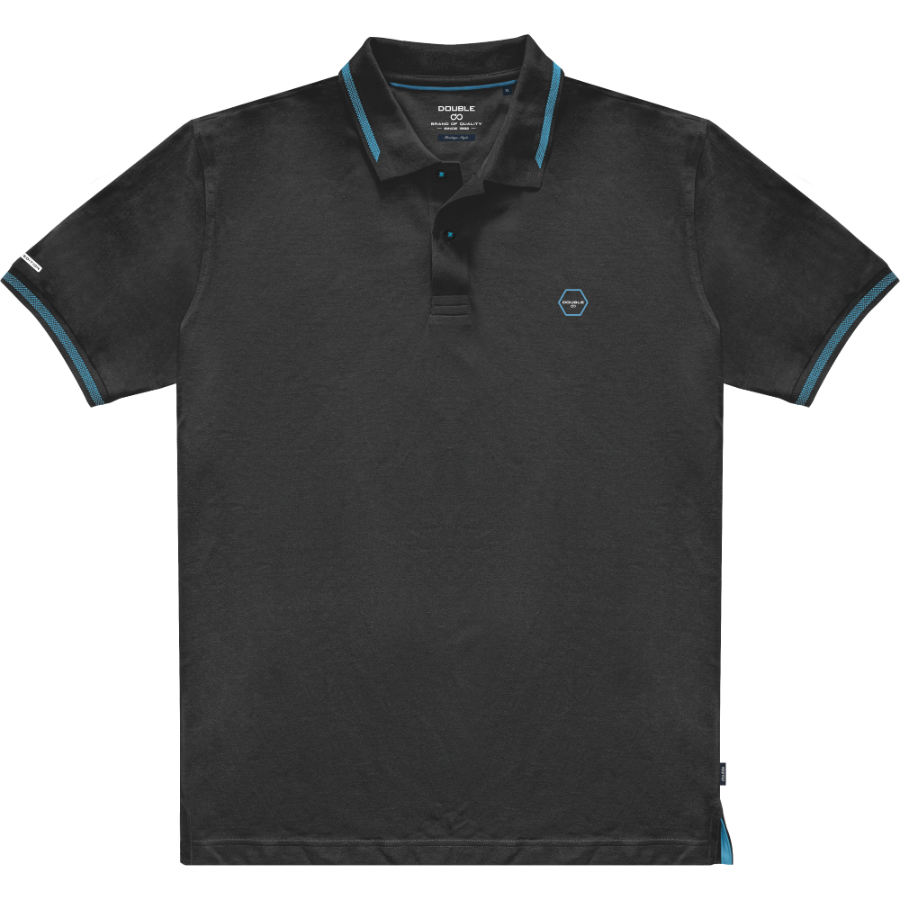 PS-307S Double Polo Pique Black