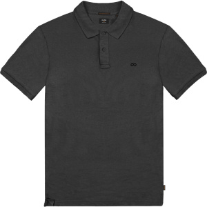 PS-32SA Double Polo Pique Mao Collar (Μεγάλα Μεγέθη) Black