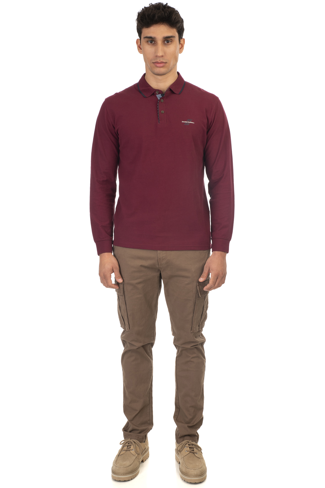 PS-3002 Double T-Shirts Polo Pique DK Bordeaux
