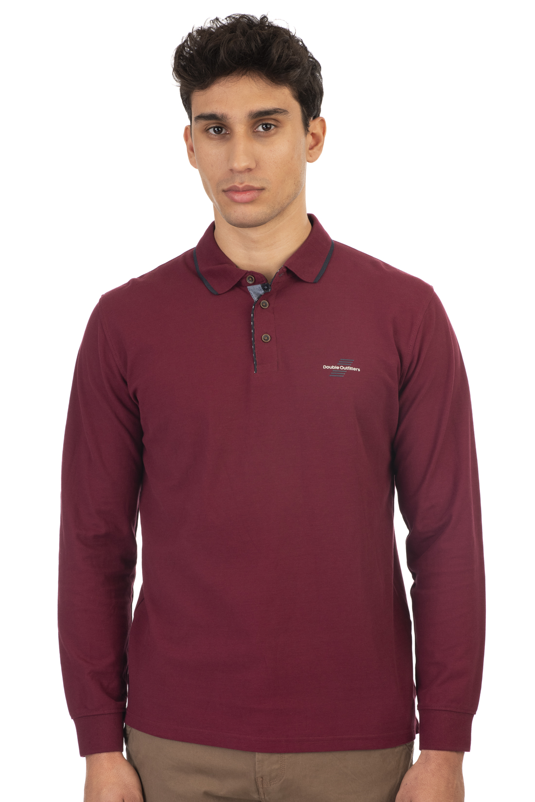 PS-3002 Double T-Shirts Polo Pique DK Bordeaux
