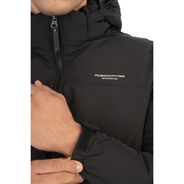 MJK-2006B Double Jackets Mid Length Padded Black 50